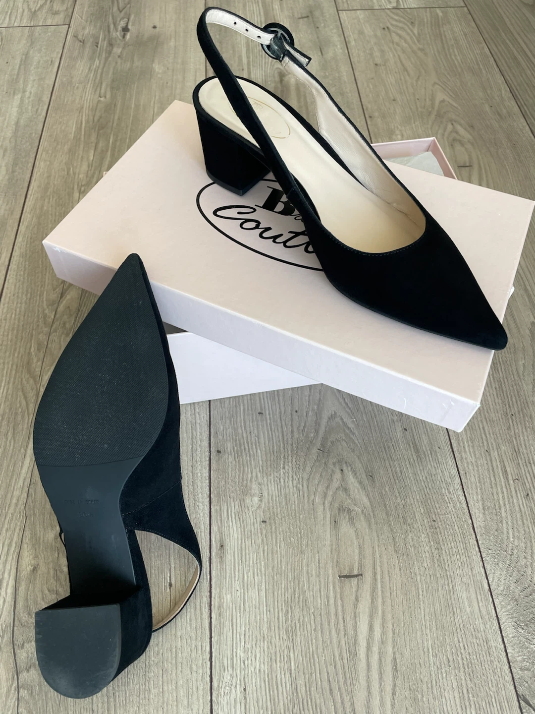 Browns Couture Black Suede Slingback Heels - photo 5