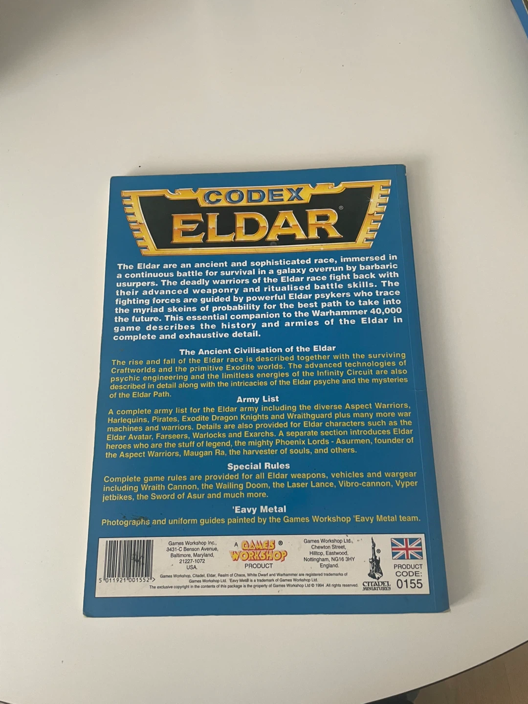 Codex Eldar Warhammer 40,000 Supplement Book - photo 2