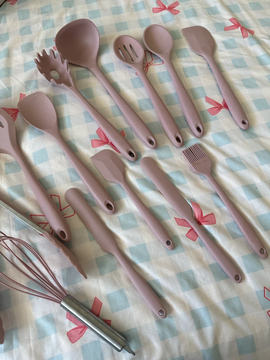 Silicone Kitchen Utensil Set (14pcs) - Pink - photo 3