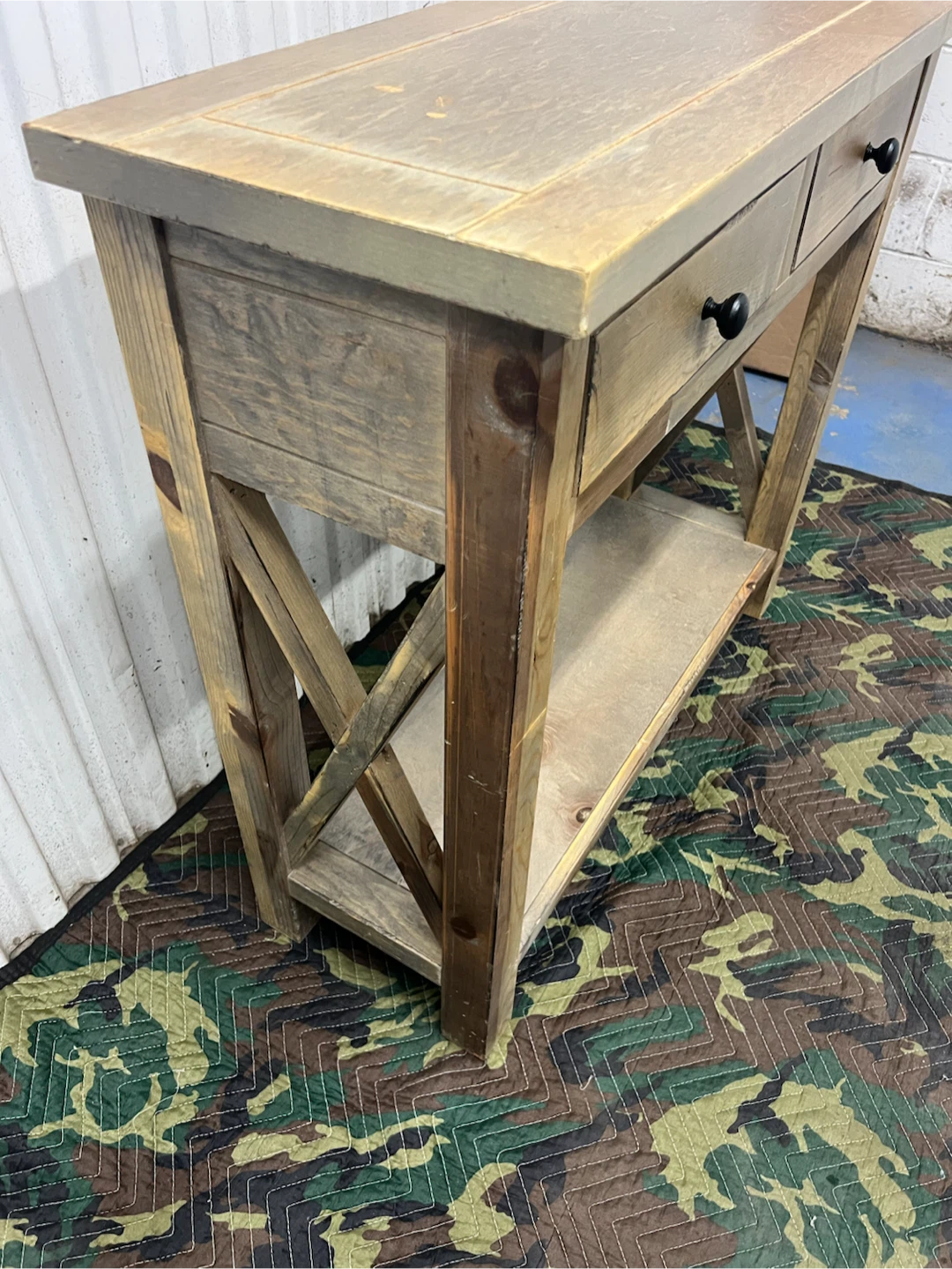 Rustic Wooden Console Table with Drawers - photo 4
