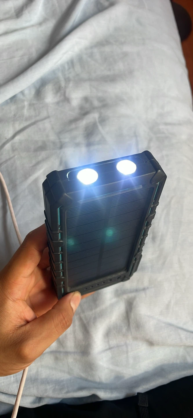 Solar powered portable charger.