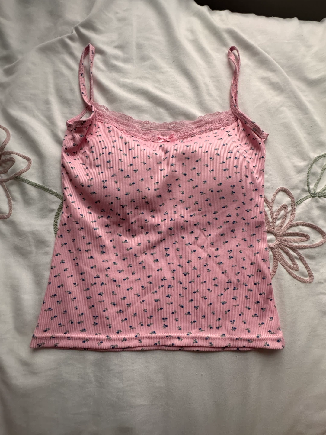 Pink Floral Camisole Top