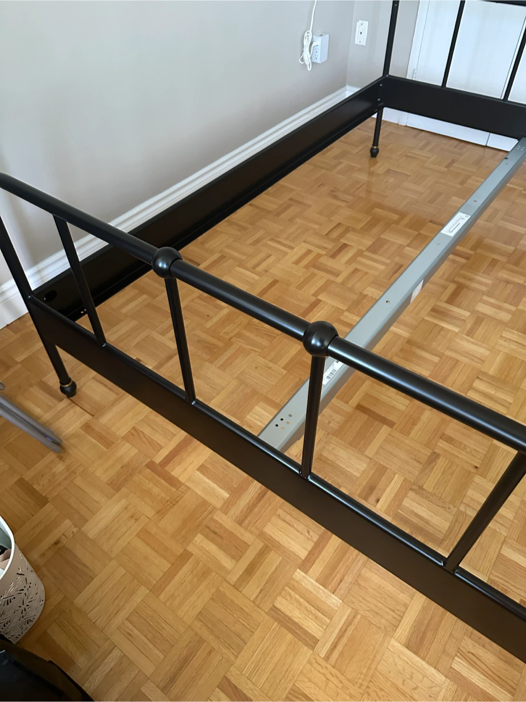 IKEA SAGSTUA Black Metal Bed Frame - photo 2