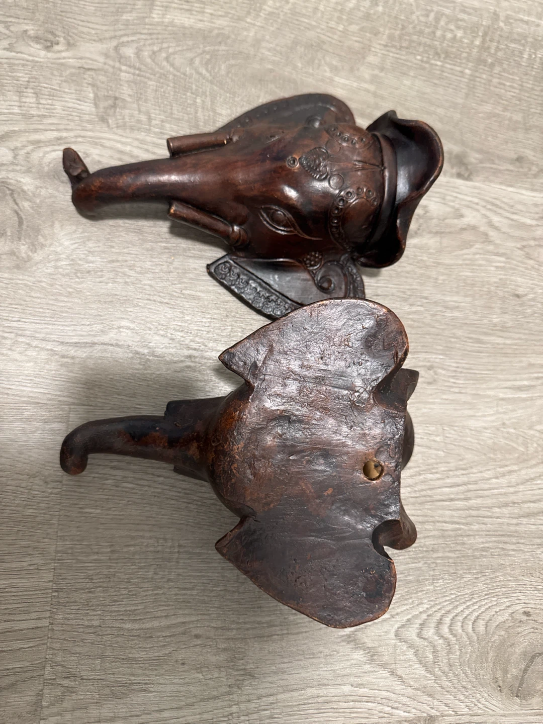Vintage Elephant Head Wall Mounts - photo 2