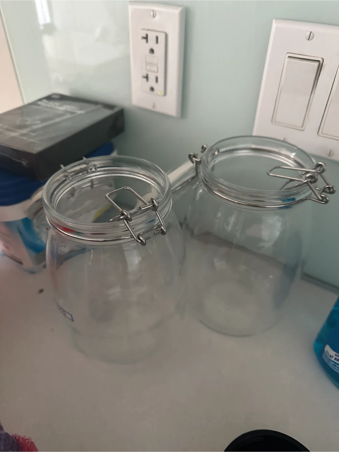 Glass Clamp Lid Jars - Set of 2