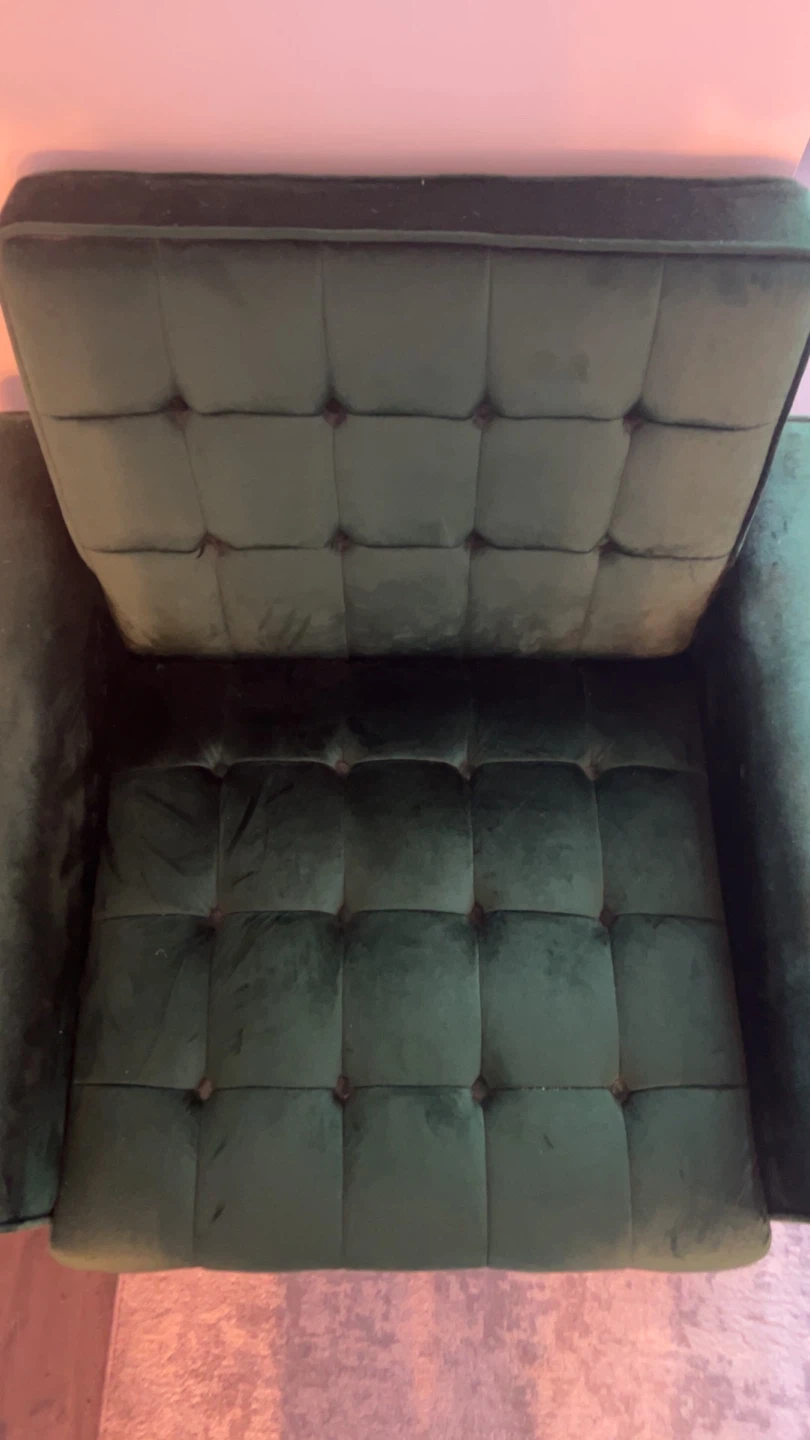 Emerald Green Velvet Accent Chair - photo 2