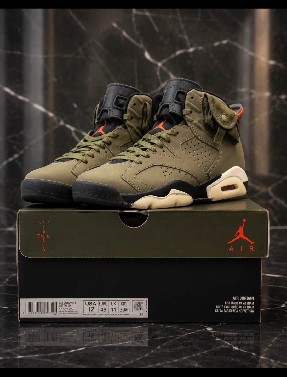 Air Jordan 6 Travis Scott Olive Sneakers size 8, 10, 11 - photo 4