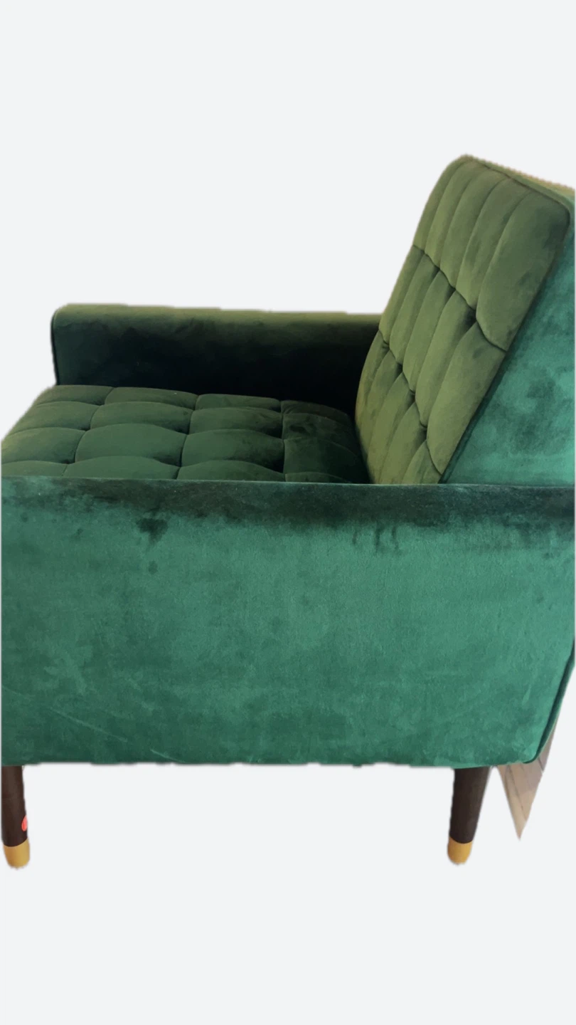 Emerald Green Velvet Accent Chair - photo 3