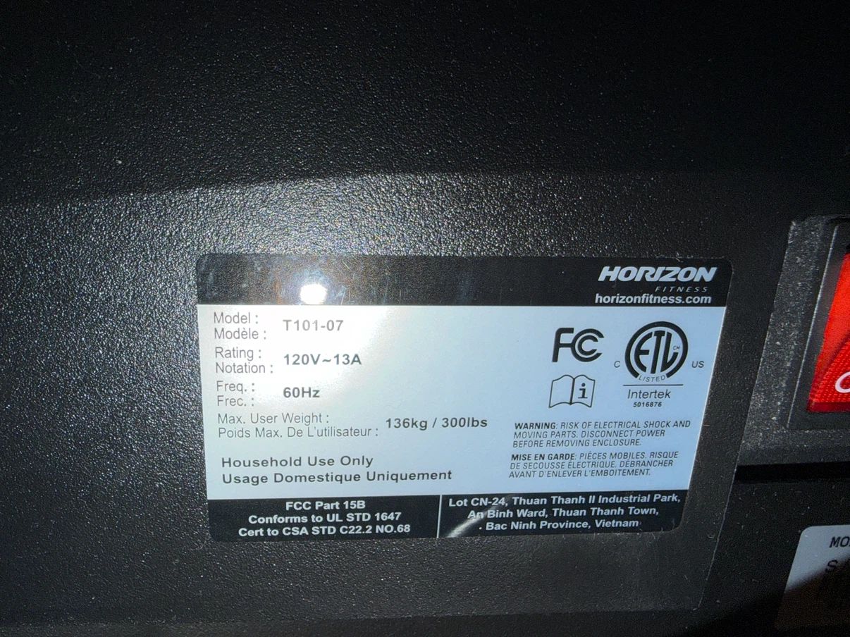 Horizon Fitness T101 Treadmill