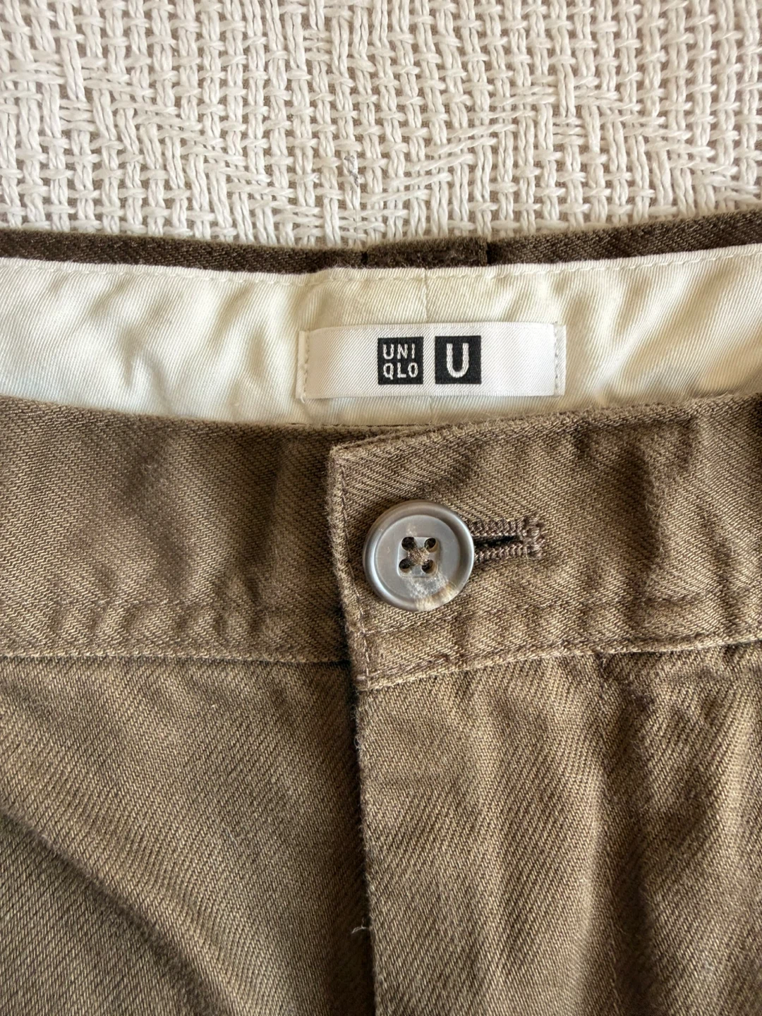 UNIQLO U Wide Fit Work Pants - Brown (17.5”W, 41.5”L) - photo 3