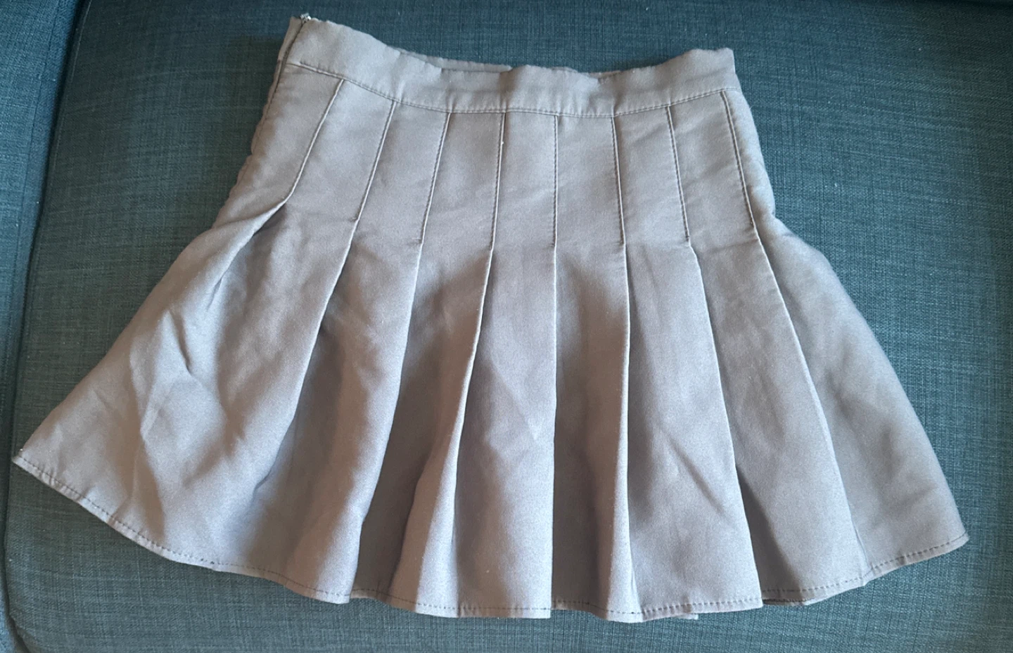Grey Pleated Skirt