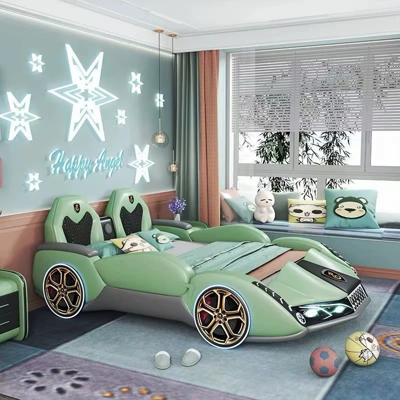 Kids Race Car Bed Frame with LED Lights - photo 3