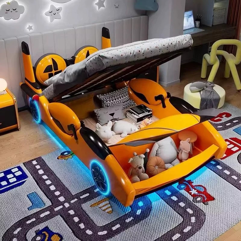 Kids Race Car Bed Frame with LED Lights - photo 4