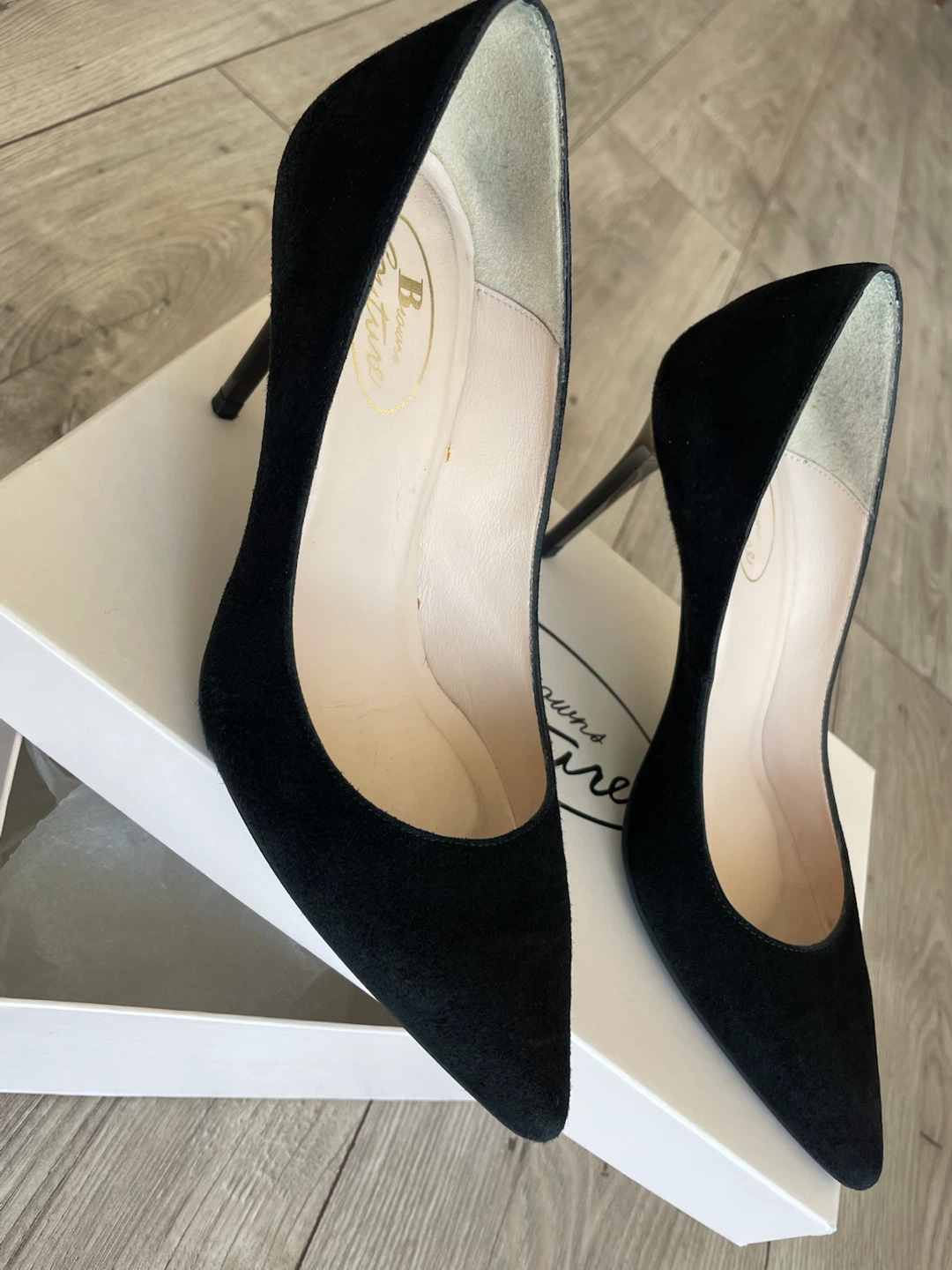 Browns Couture Black Suede Heels