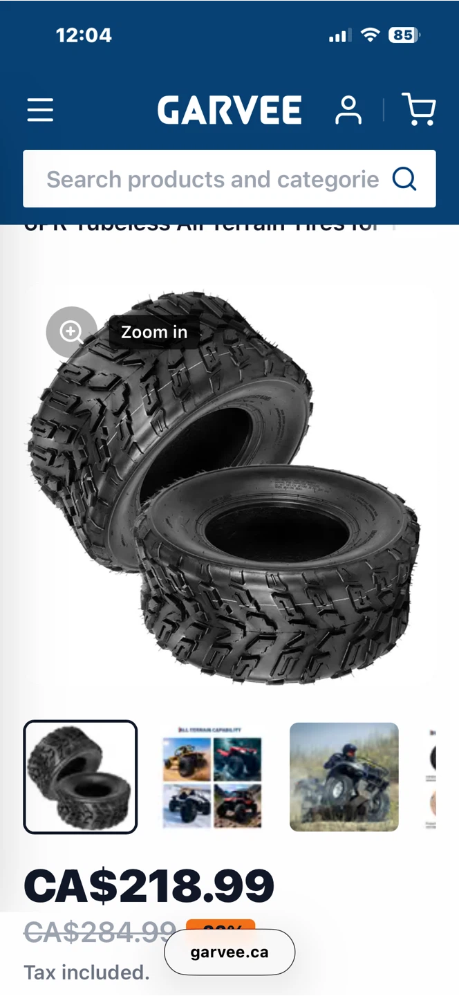 2x 20x10-10 All Terrain Tires - photo 3
