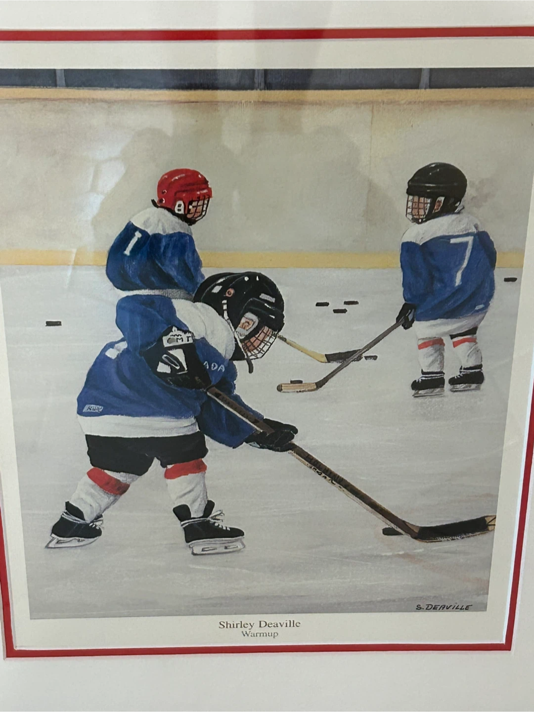 Shirley Deaville "Warmup" Framed Hockey Art Print - photo 2