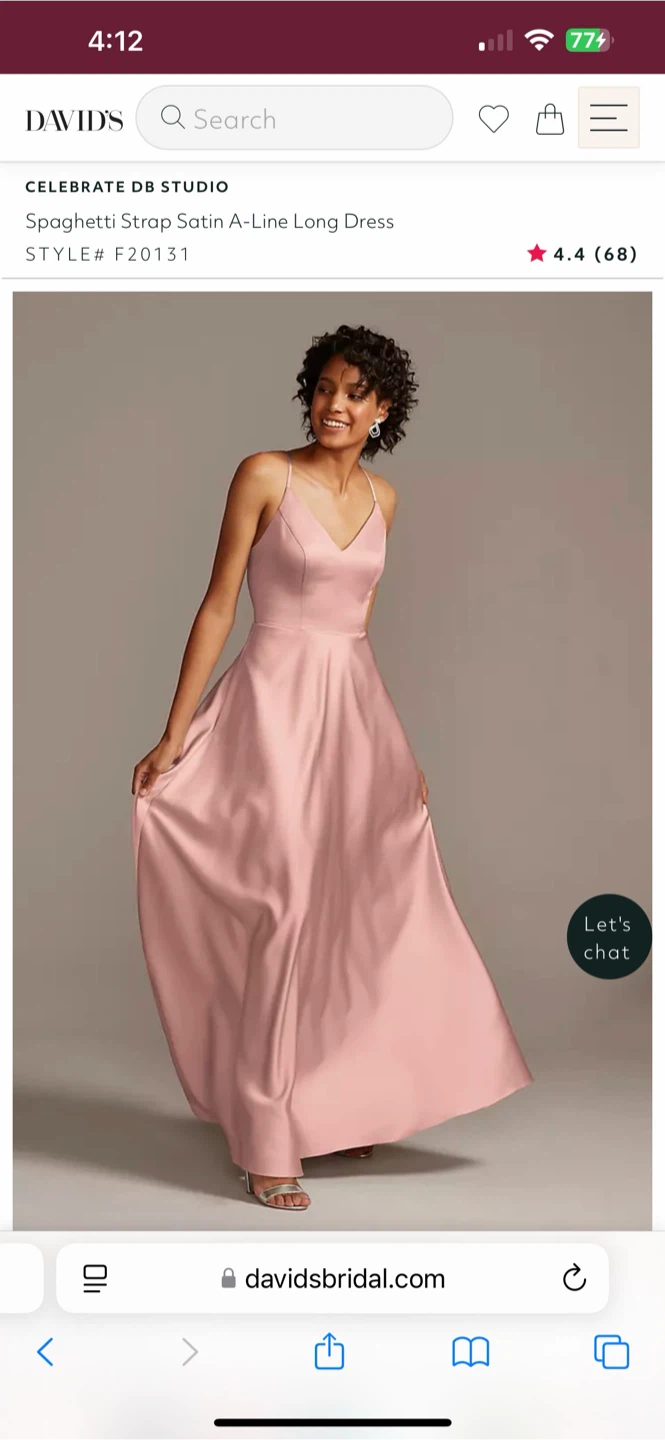 DB Studio Spaghetti Strap Satin A-Line Long Dress - photo 4
