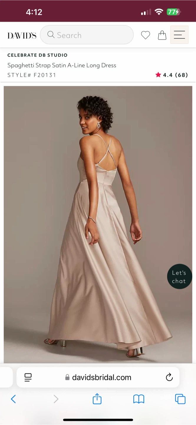 DB Studio Spaghetti Strap Satin A-Line Long Dress - photo 5