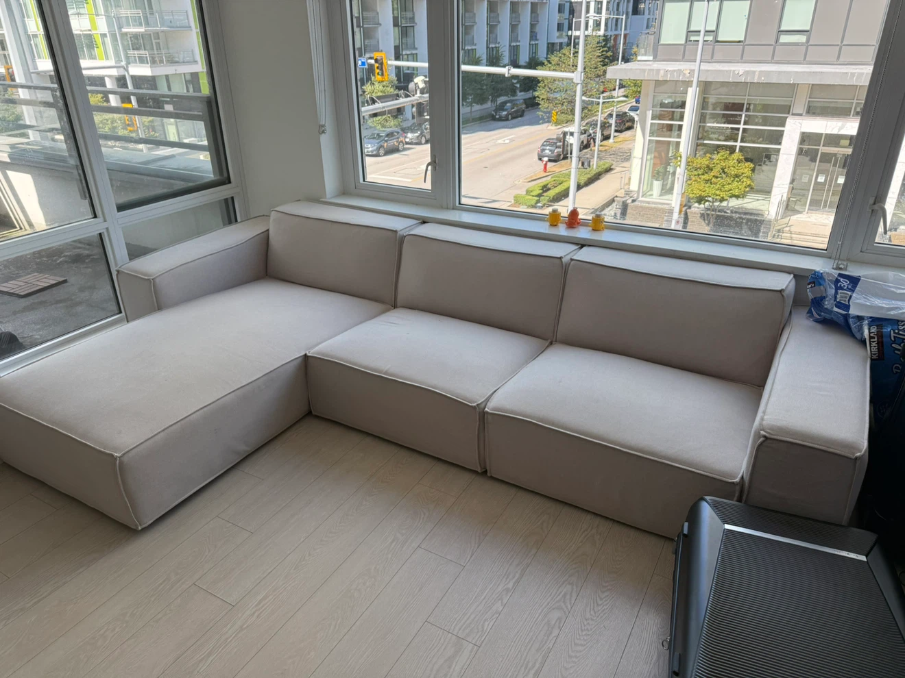 Premium Modular Sectional Couch with Chaise (Beige)
