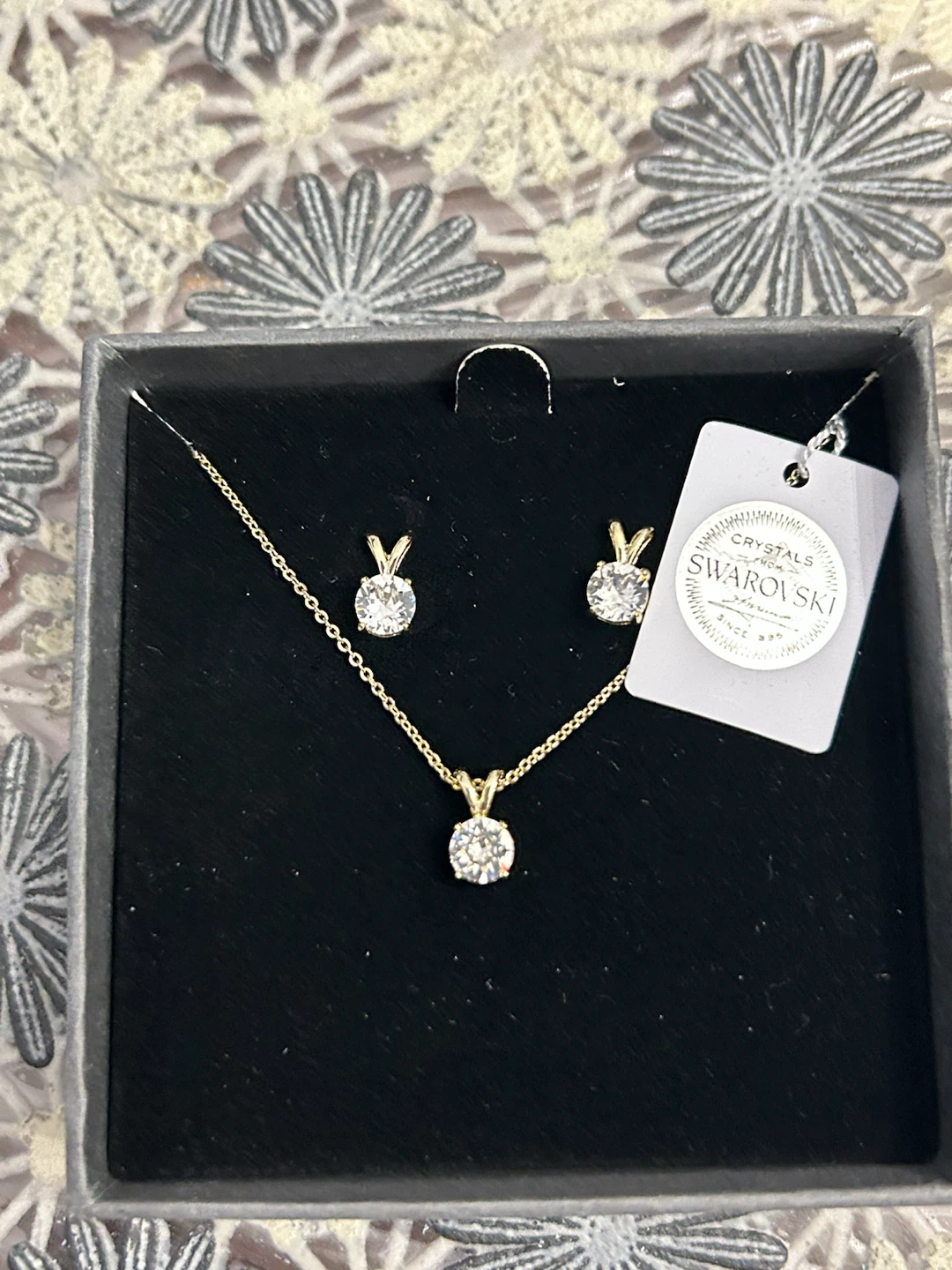Swarovski Crystal Necklace and Earrings Set