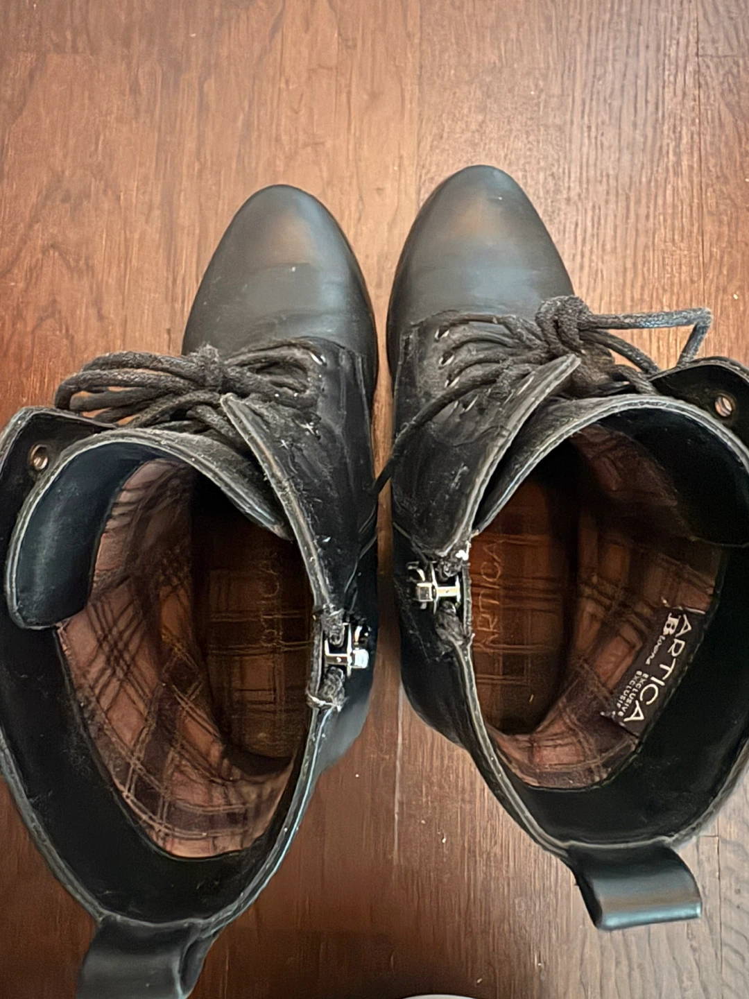 Artica Black Combat Boots Size 7 (38 cm) - photo 2