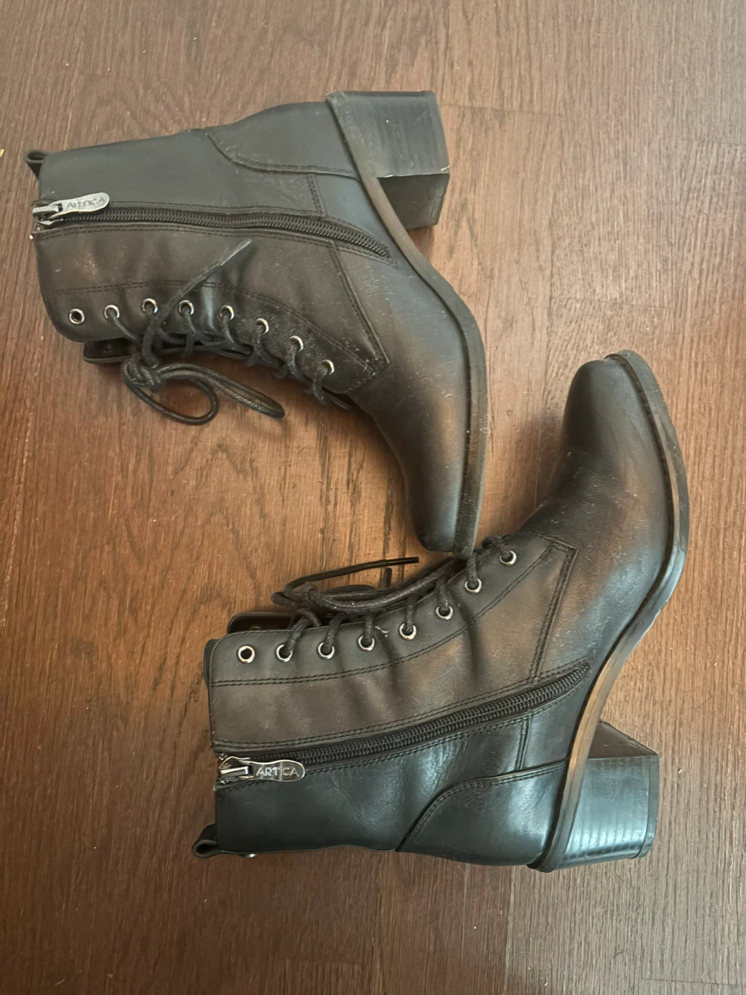 Artica Black Combat Boots Size 7 (38 cm) - photo 3