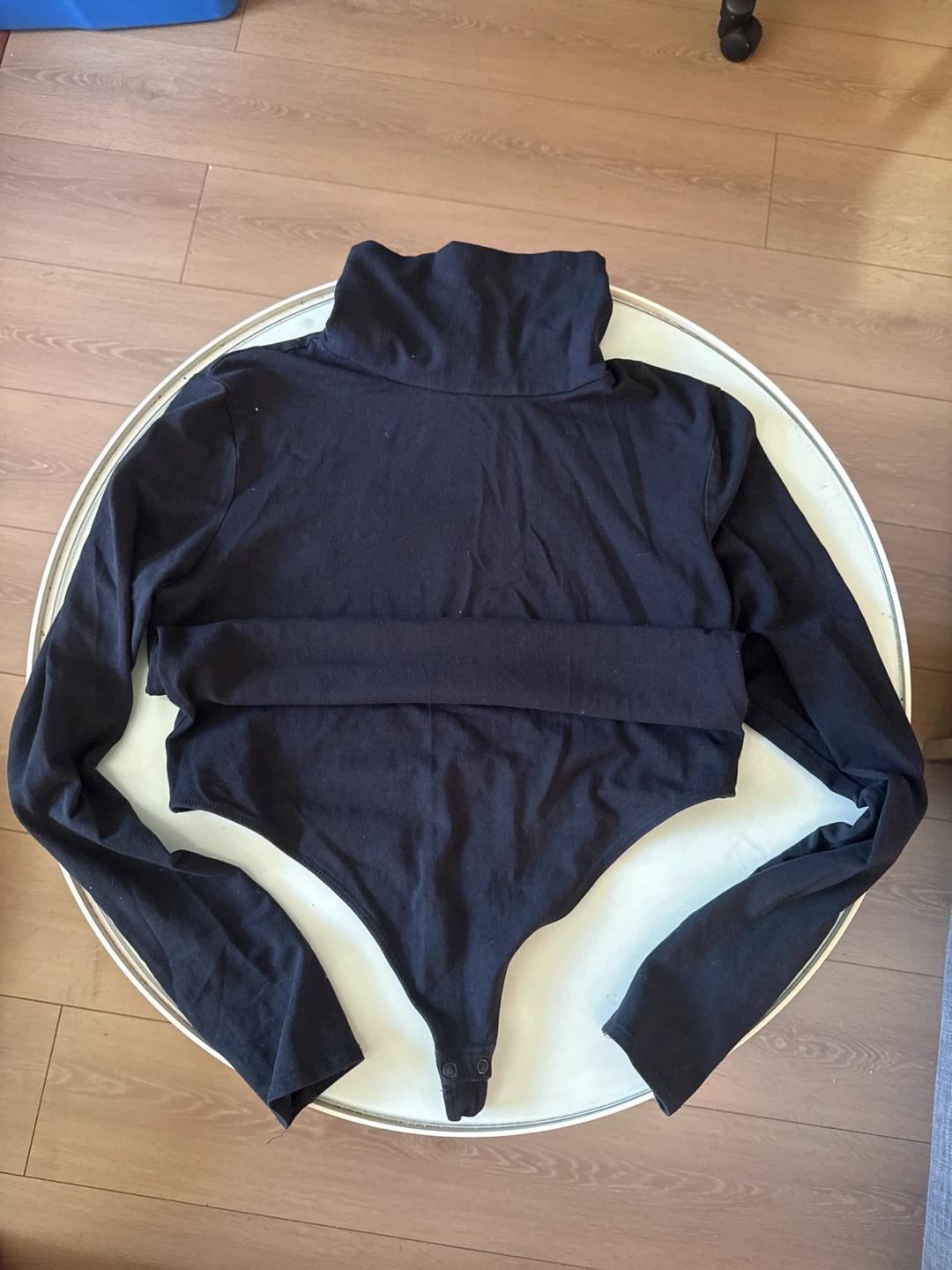 Black Turtleneck Long Sleeve Bodysuit