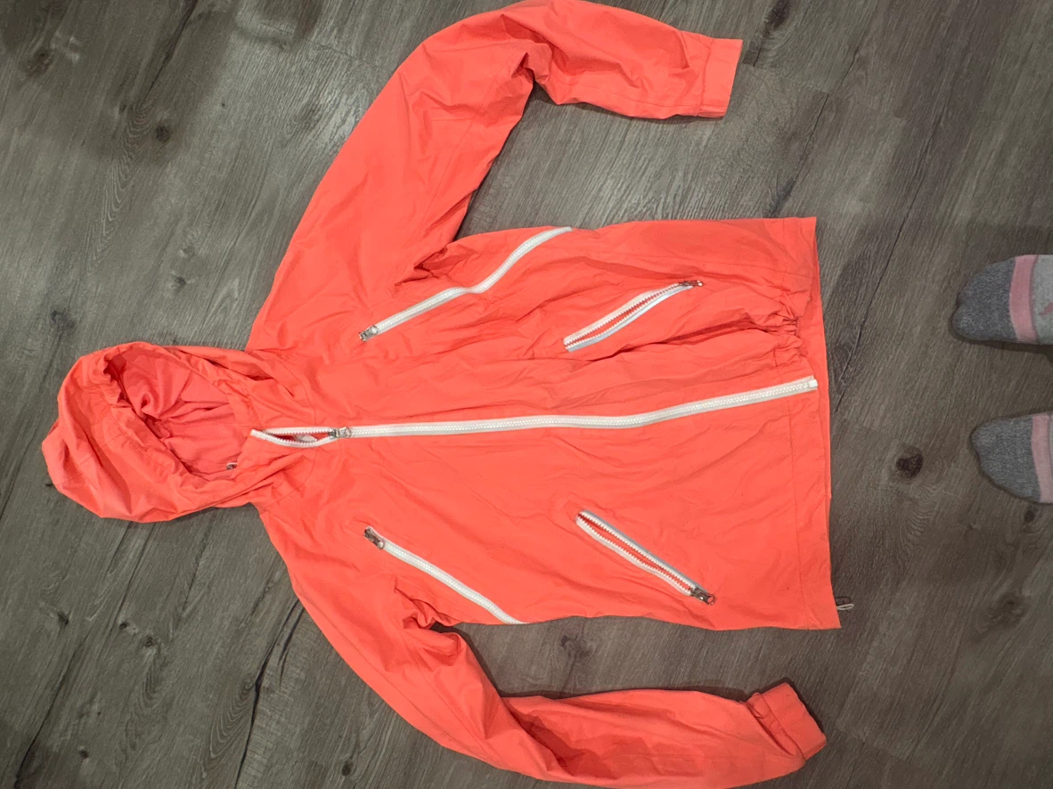 Lululemon Orange Hooded Lightweight Jacket