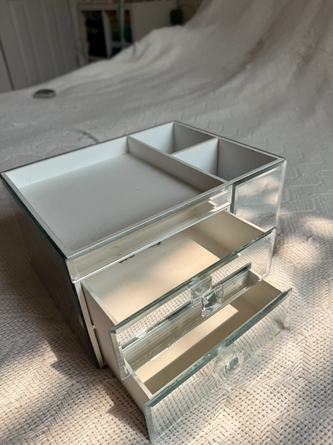 Mirrored Vanity Organizer with 2 Drawers - photo 3