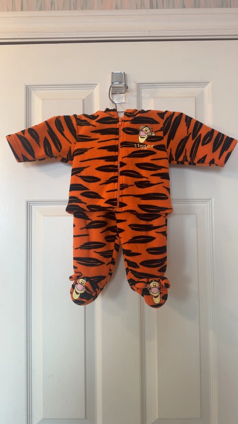 Baby Tigger Footed Halloween costume/matching set