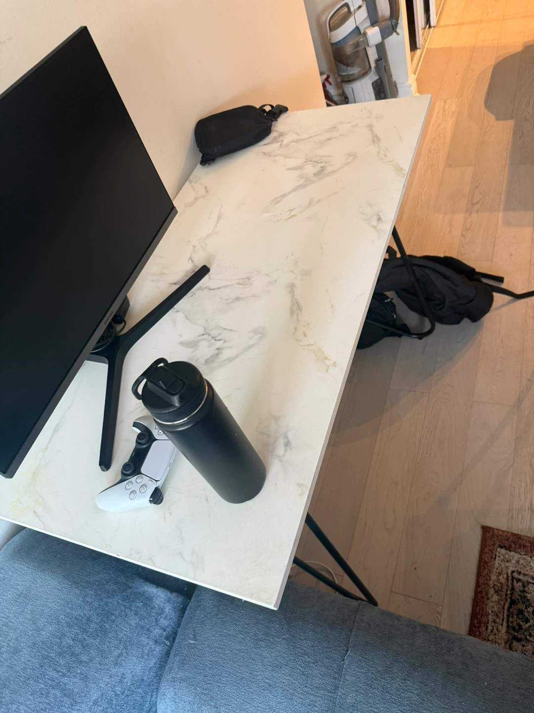 Desk with integrated charger