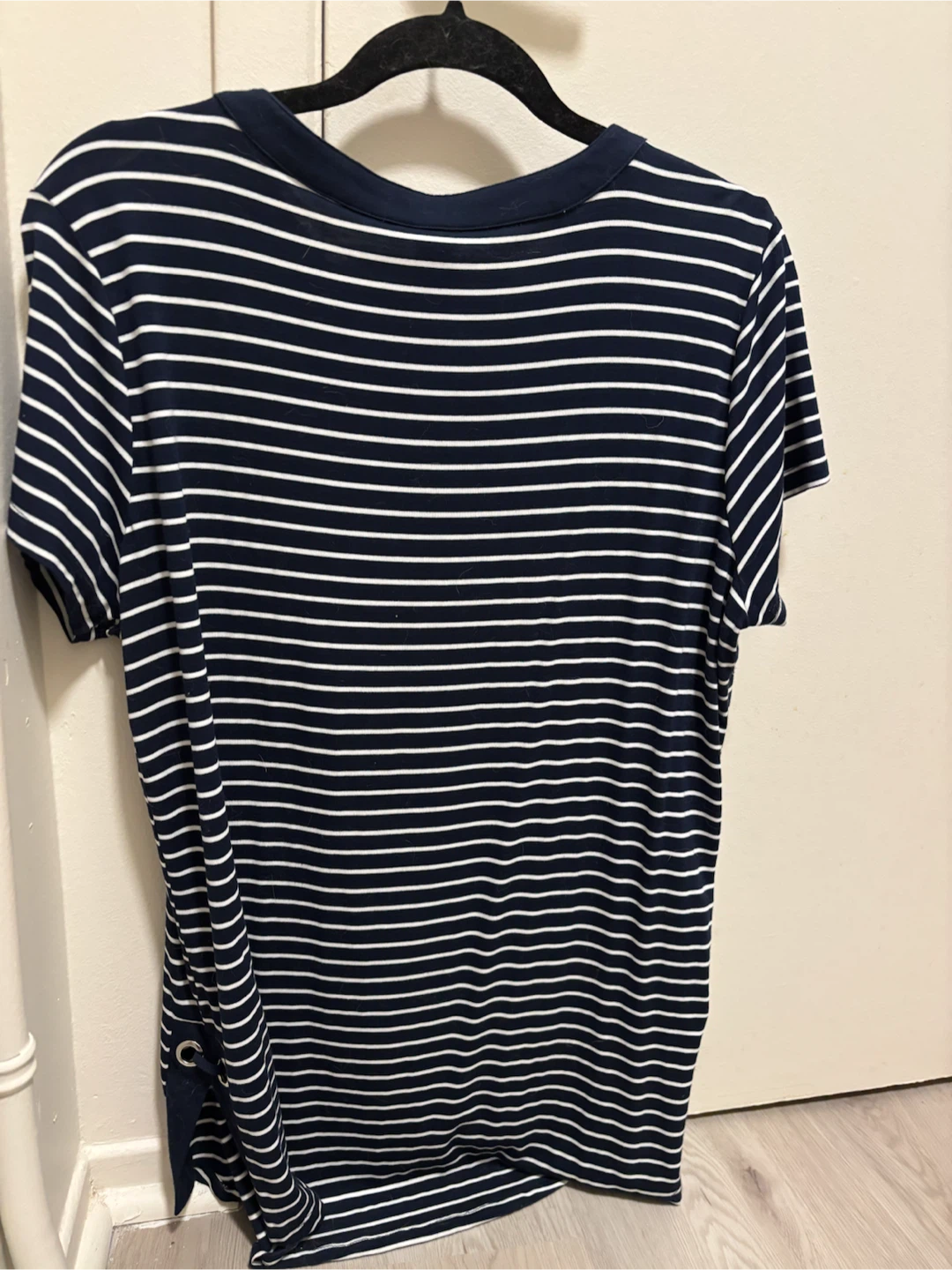 Navy and white striped t-shirt