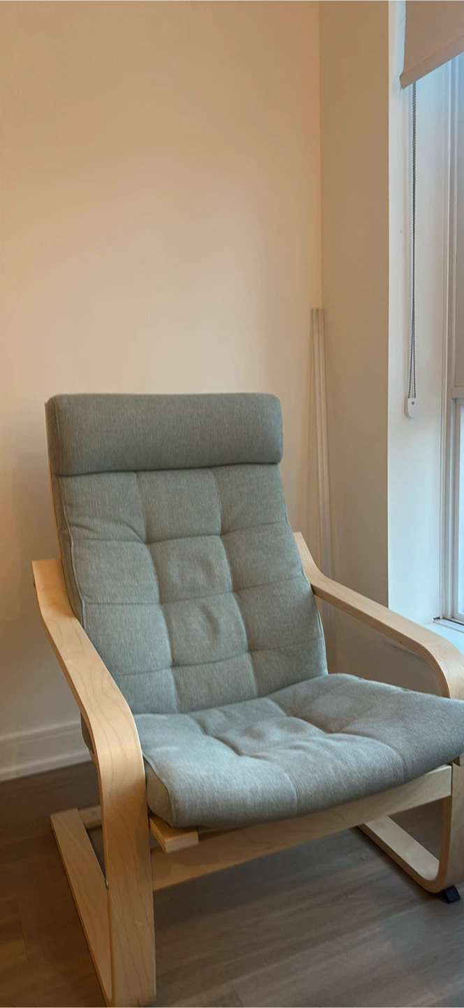 IKEA POÄNG Rocking Chair - Birch Veneer/Light Green