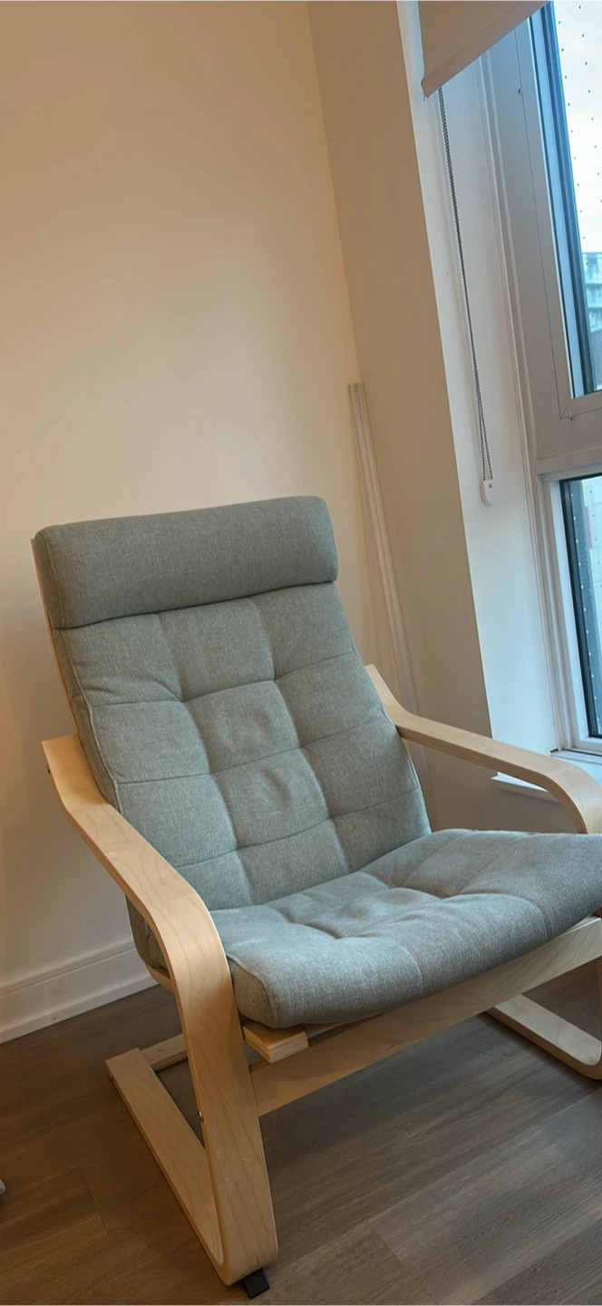IKEA POÄNG Rocking Chair - Birch Veneer/Light Green - photo 2