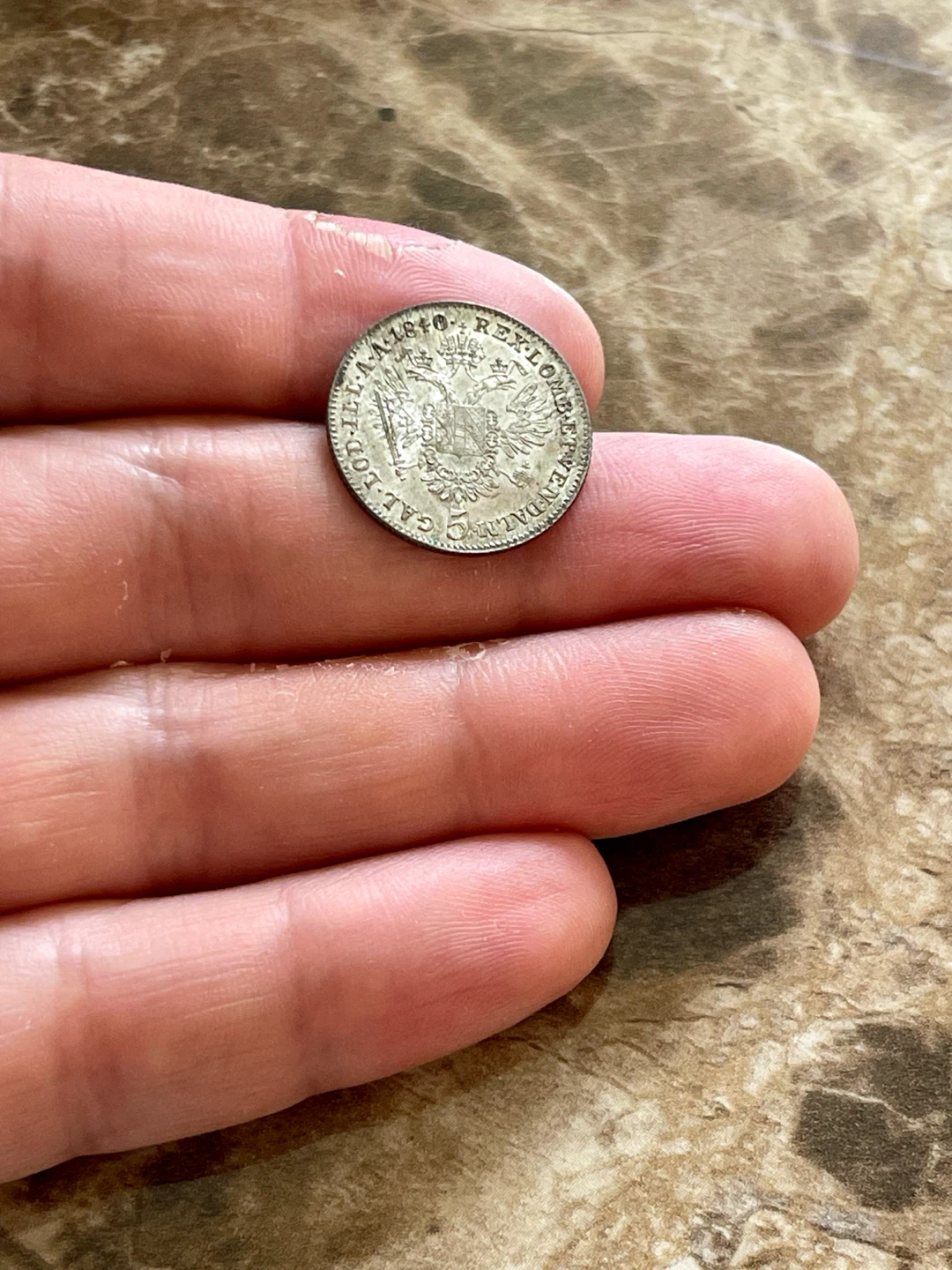 Austrian 5 Kreuzer Coin 1840 - photo 5