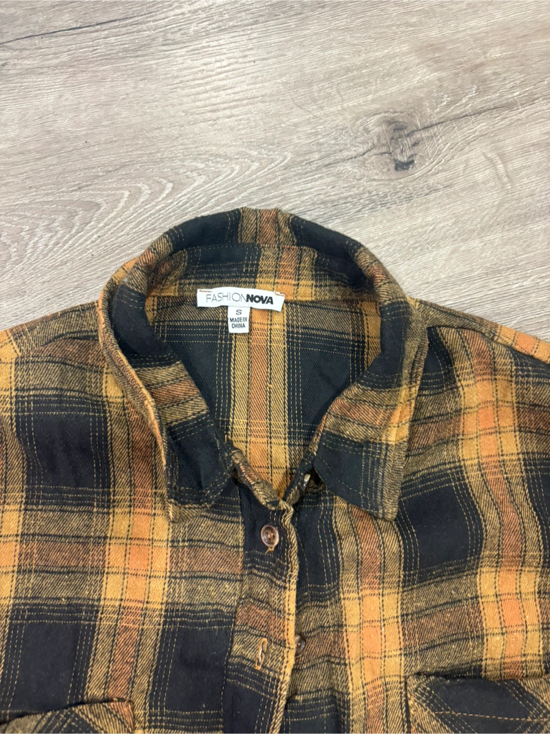 Fashion Nova Flannel Cropped Shirt - photo 2