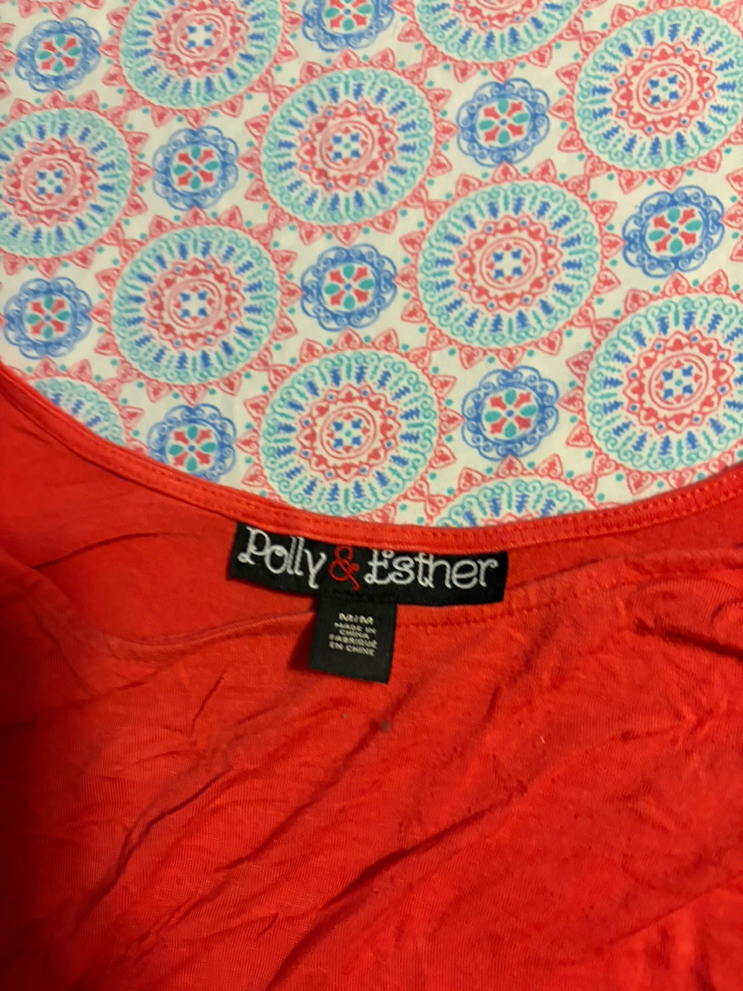 Polly & Esther Orange 3/4 Sleeve Top - photo 2