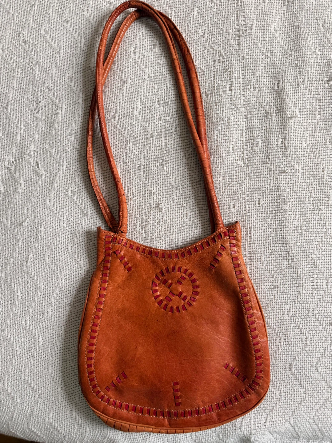 Vintage Brown Leather Crossbody Bag - photo 5