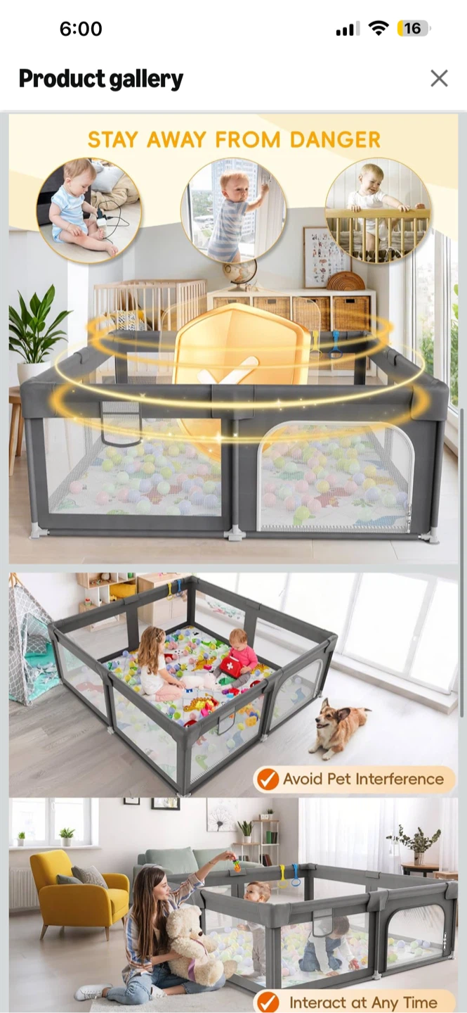 BNIB Palopalo 59x59inch Large Baby Playpen - photo 4