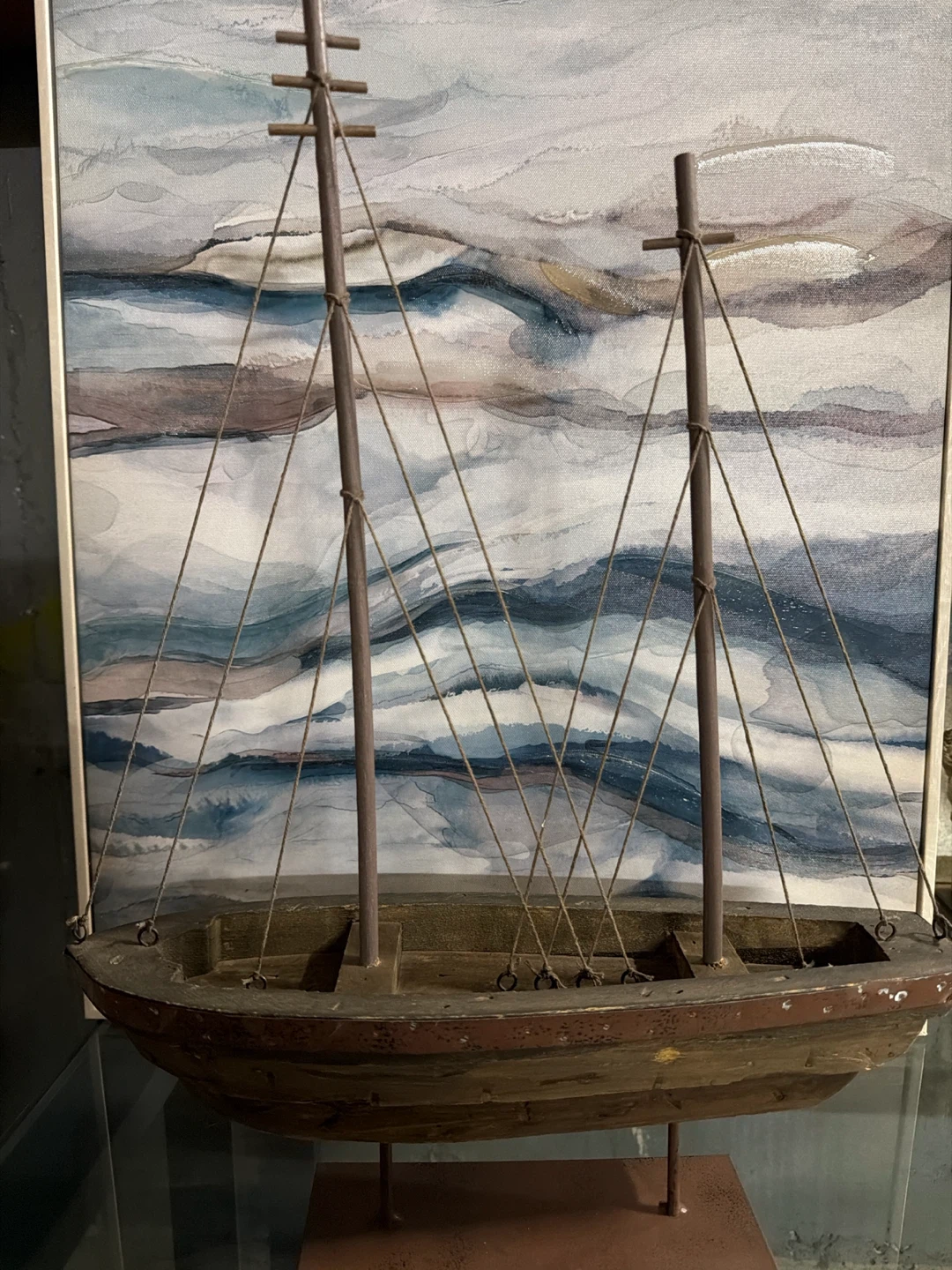 Decorative Wooden Sailboat Model - photo 2