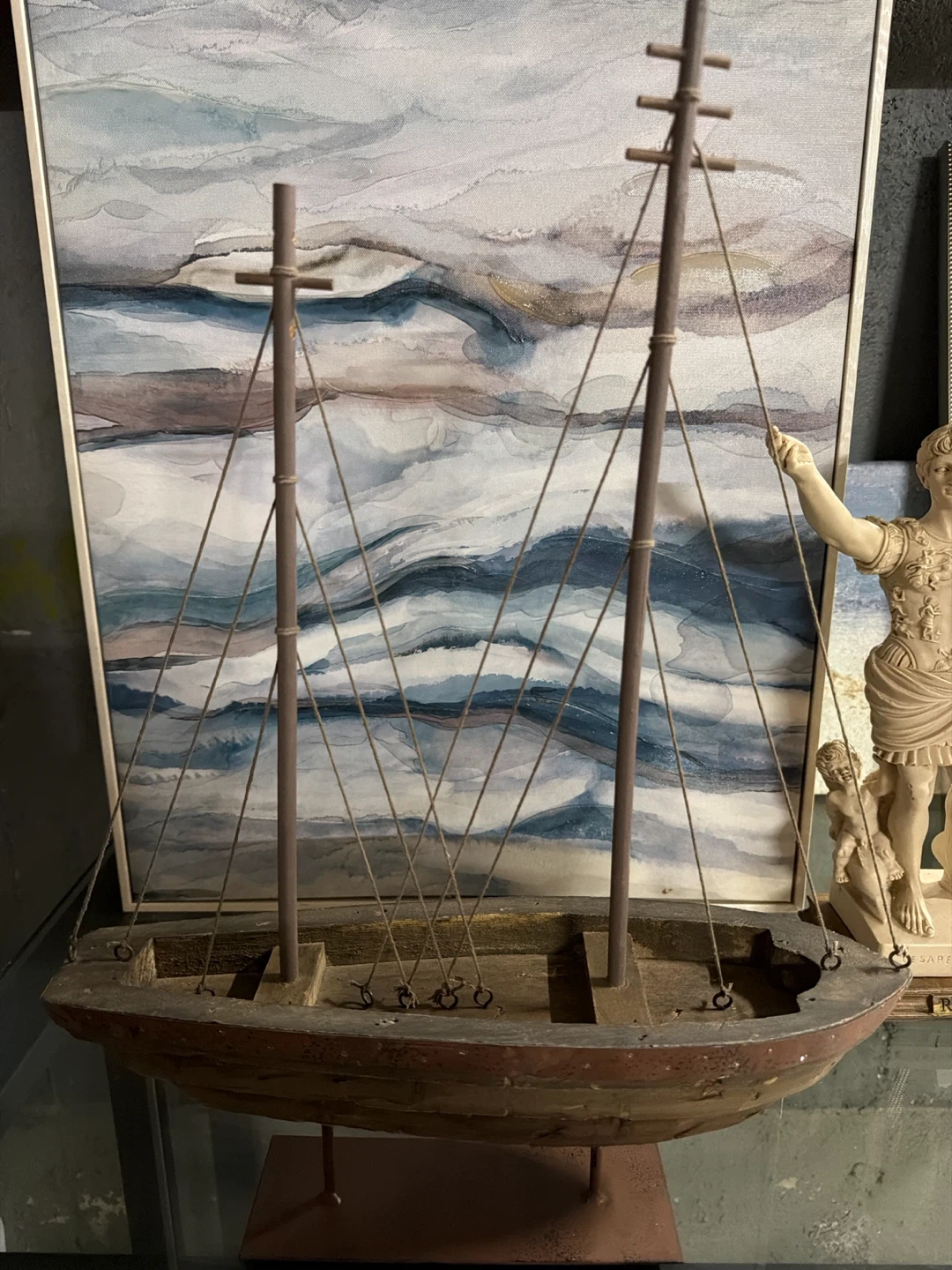 Decorative Wooden Sailboat Model - photo 3