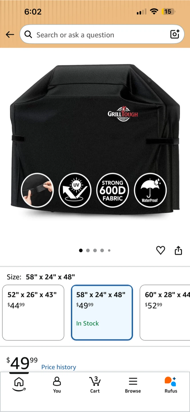 NEW GrillTough Heavy Duty BBQ Grill Cover - photo 2