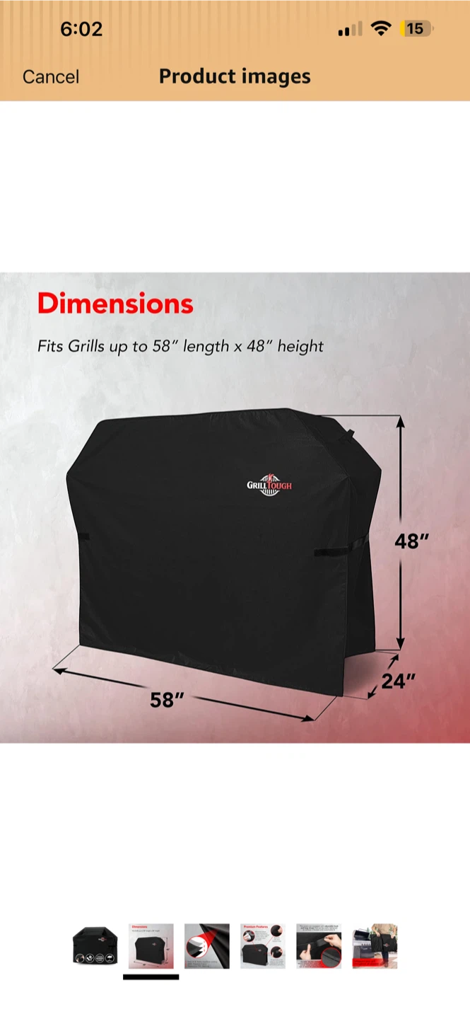 NEW GrillTough Heavy Duty BBQ Grill Cover - photo 4