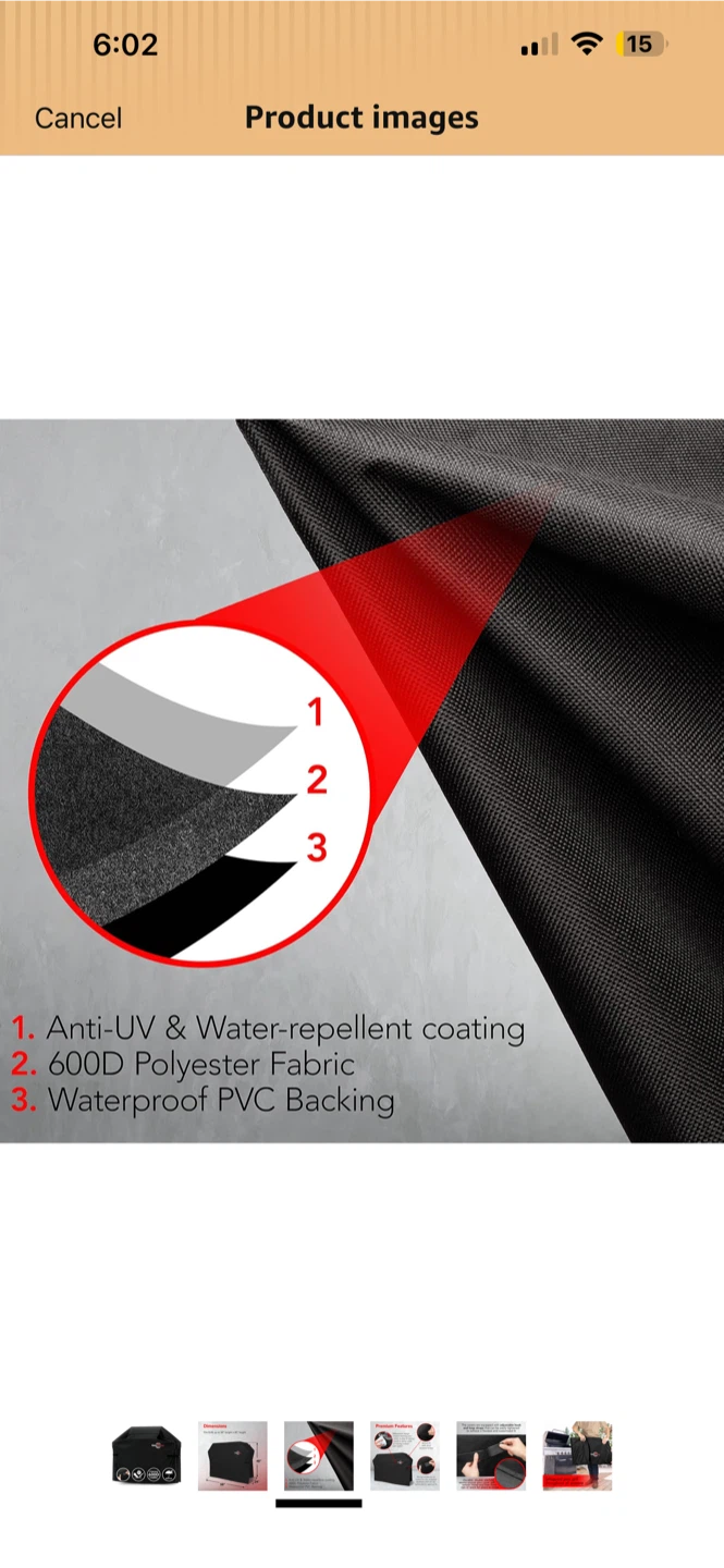 NEW GrillTough Heavy Duty BBQ Grill Cover - photo 5