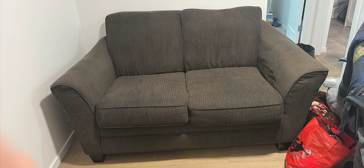 Dark Grey Loveseat Sofa