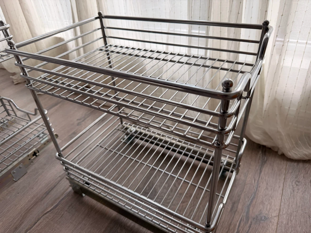 2 Tier Pull Out Wire Basket Shelving - photo 4