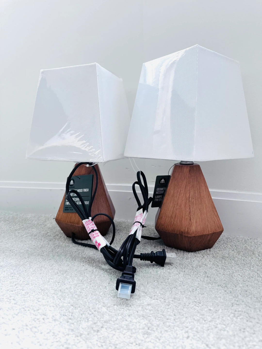 Set of 2 Geometric Accent Table Lamps - photo 2