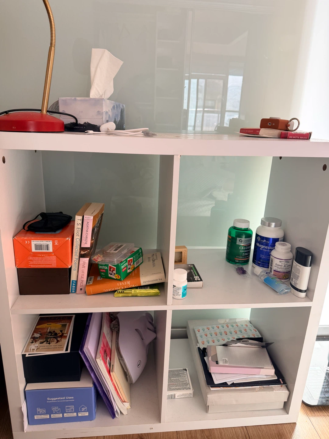 White Cube Storage Shelf