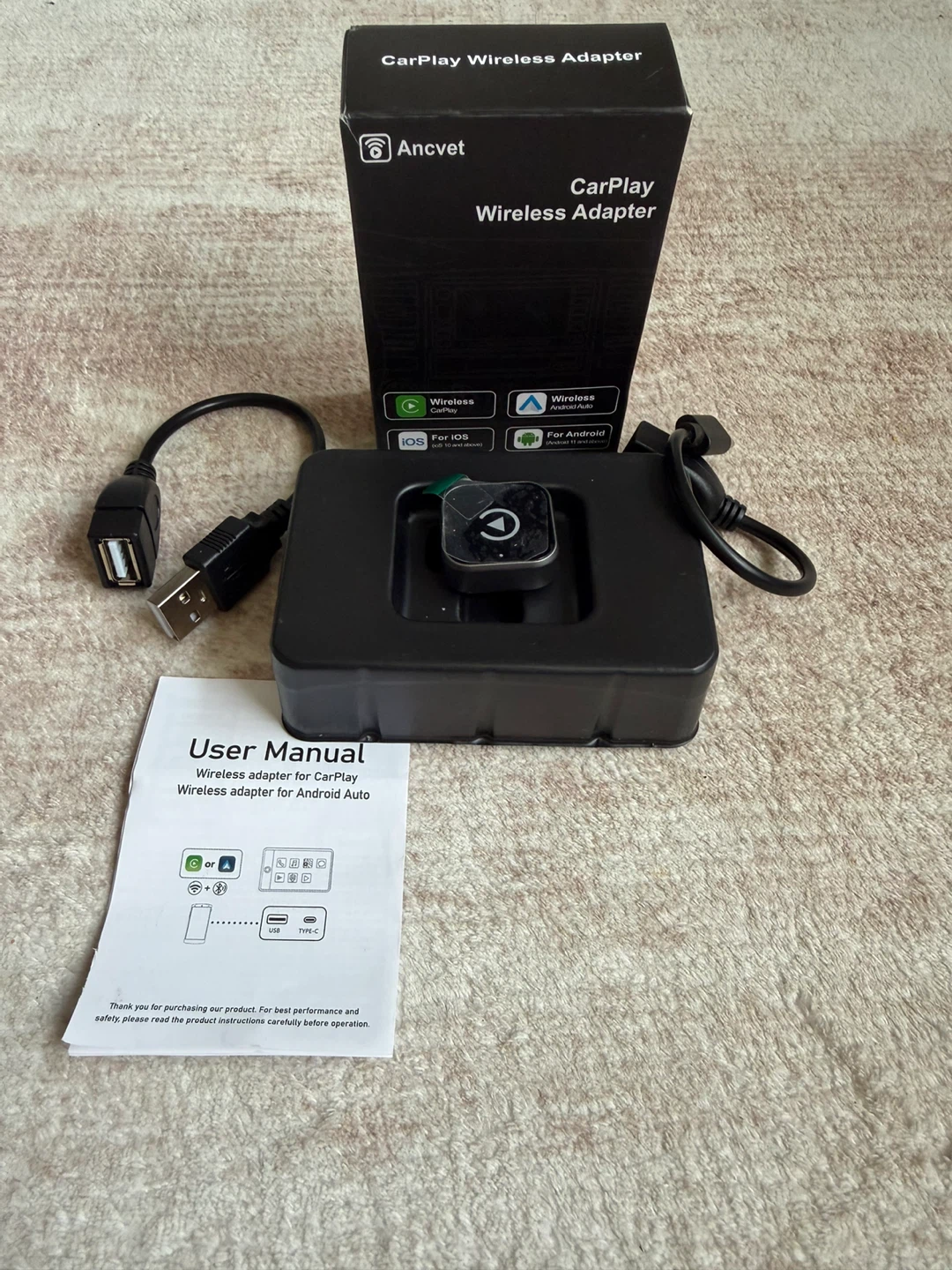 Ancvet CarPlay Wireless Adapter for Android Auto