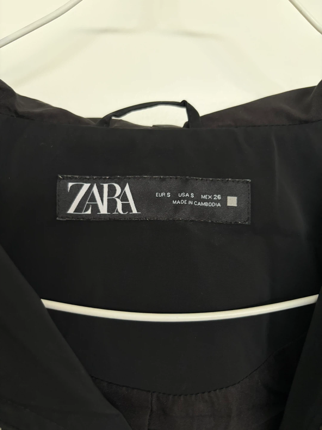 ZARA Black Zip-Up Hooded Jacket - Size S - photo 2